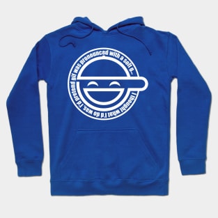 Laughing Man Gif (white) Hoodie